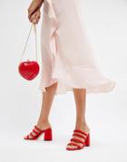 Miss Selfridge Tube Strappy Sandal - Red