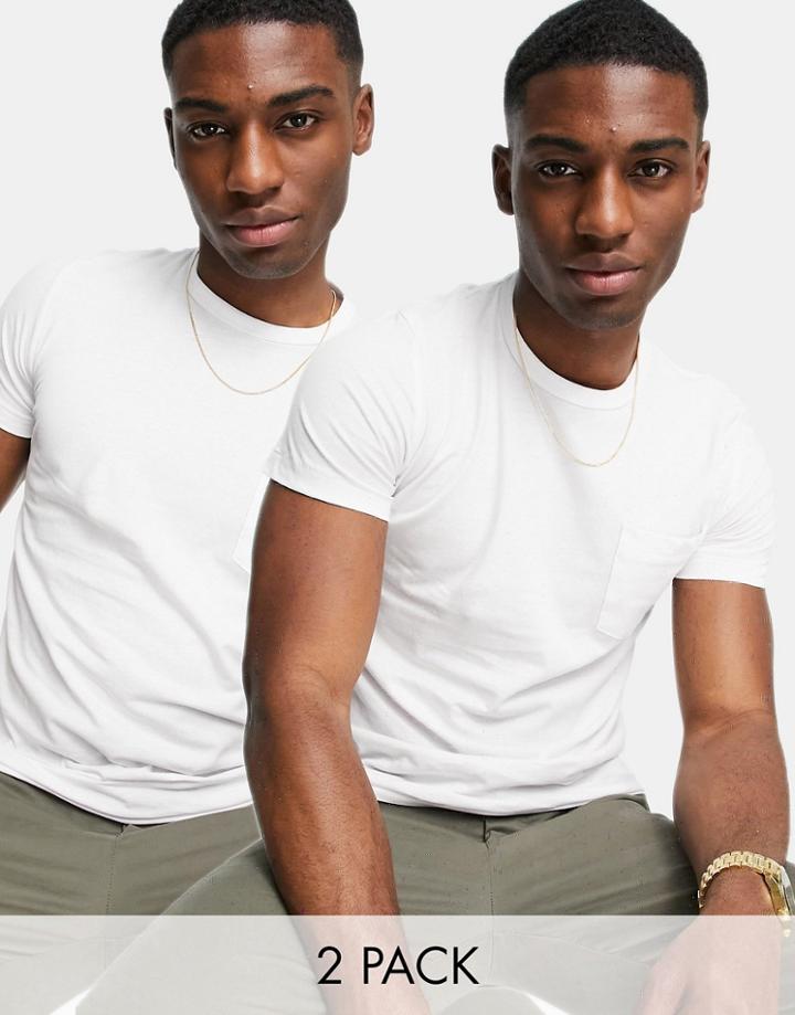 French Connection 2 Pack Pocket T-shirt Marine White-multi