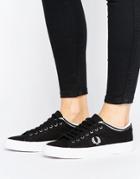 Fred Perry Kendrick Black Tipped Cuff Canvas Sneakers - Black