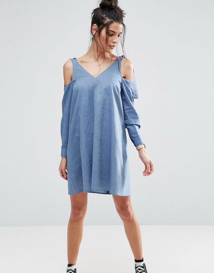 Asos Casual Swing Dress - Blue