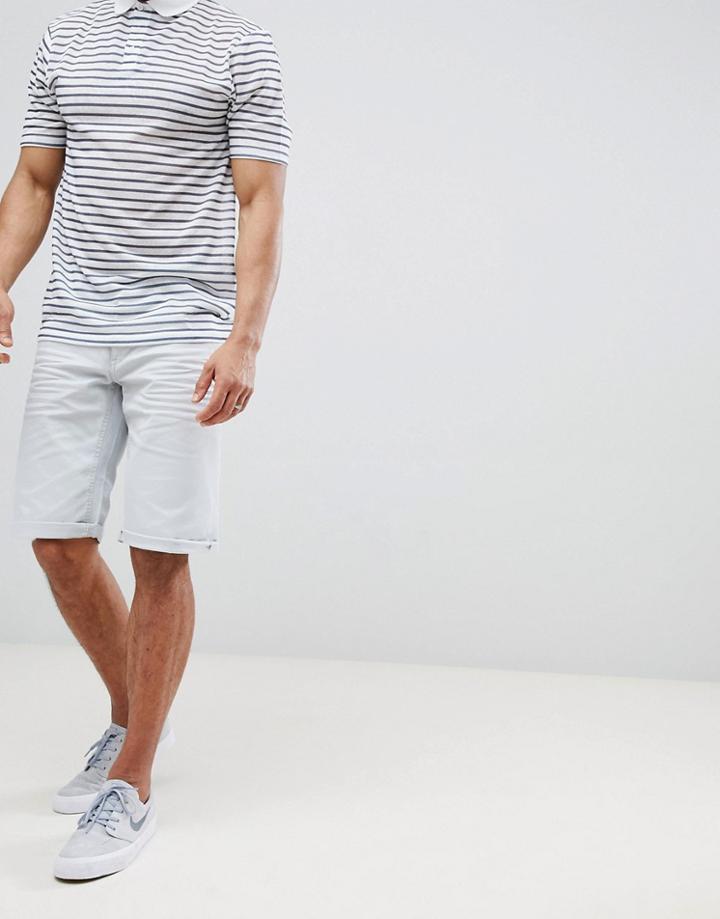 Esprit Slim Fit 5 Pocket Shorts In White - White
