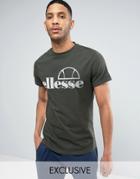 Ellesse T-shirt With Dipped Hem - Green