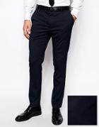 Asos Slim Fit Tuxedo Suit Pants - Navy