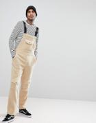 Asos Slim Overalls In Beige Borg - Beige