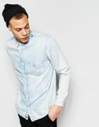 Cheap Monday Denim Shirt Air Bleach Detonation Wash - Detonation Wash