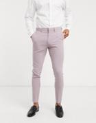 Asos Design Super Skinny Suit Pants In Dusty Mauve-purple