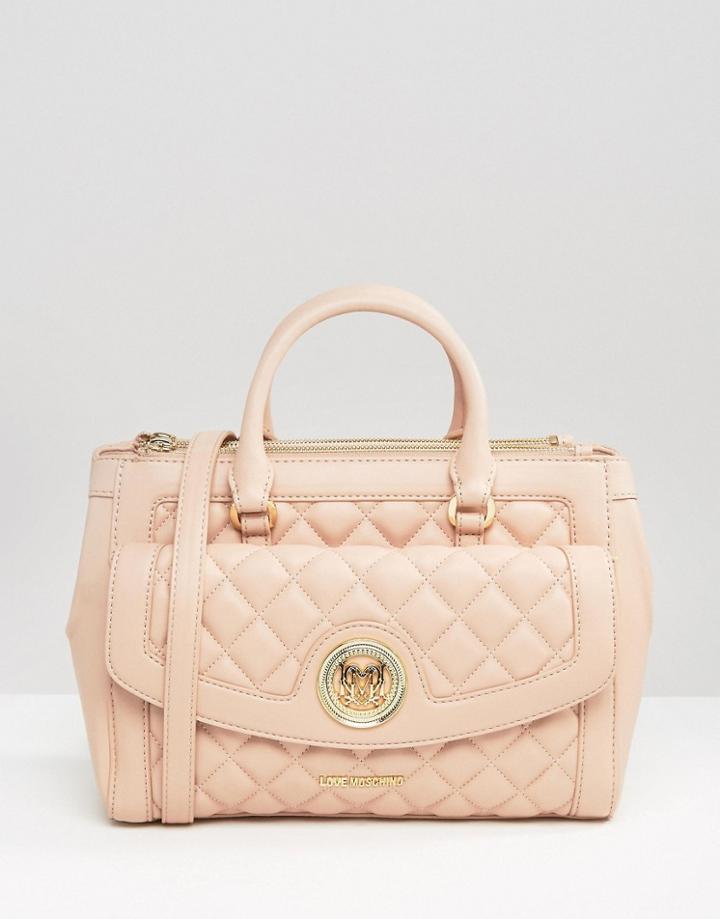 Love Moschino Quilted Tote Bag - Pink