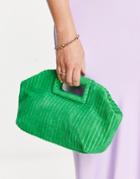 Topshop Gracie Towelling Grab Bag In Green