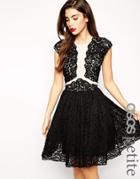 Asos Petite Premium Prom Dress With Lace Applique