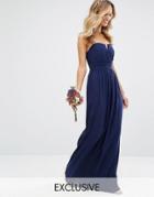 Tfnc Wedding Bandeau Maxi Dress - Navy