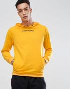 Night Addict Back Embroidery Hoodie - Yellow