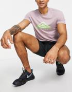 Nike Running Dri-fit Trail T-shirt In Dusty Lilac-purple