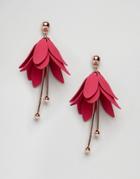 Ted Baker Florela Fuchsia Drop Flower Earrings (+) - Pink