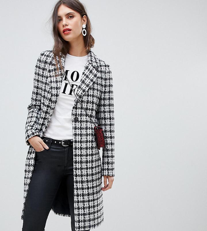 River Island Tailored Coat In Check - Multi