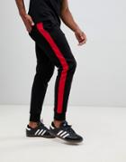 New Look Joggers With Side Stripe In Black - Black