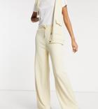 Damson Madder Recycled Polyester Wide Leg Rib Pant Co-ord-white