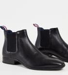 Ben Sherman Wide Fit Leather Chelsea Boots In Brown-black