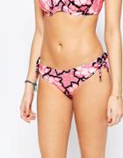 Ted Baker Tribal Print Clash Bikini Bottom - Fuchsia