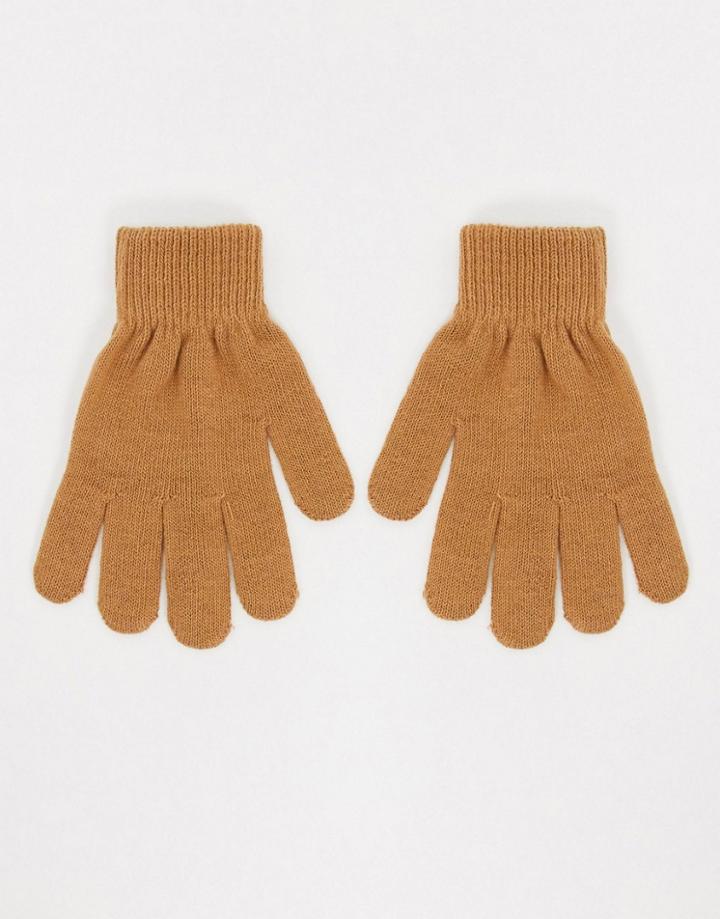 Boardmans Recycled Yarn Gloves In Camel-neutral