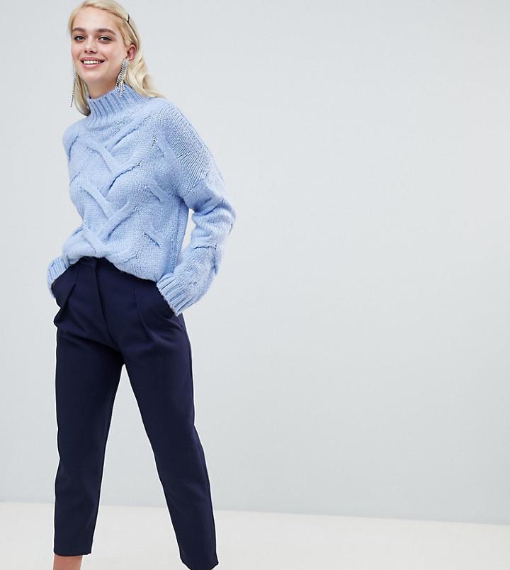 River Island Tapered Pants In Navy - Navy