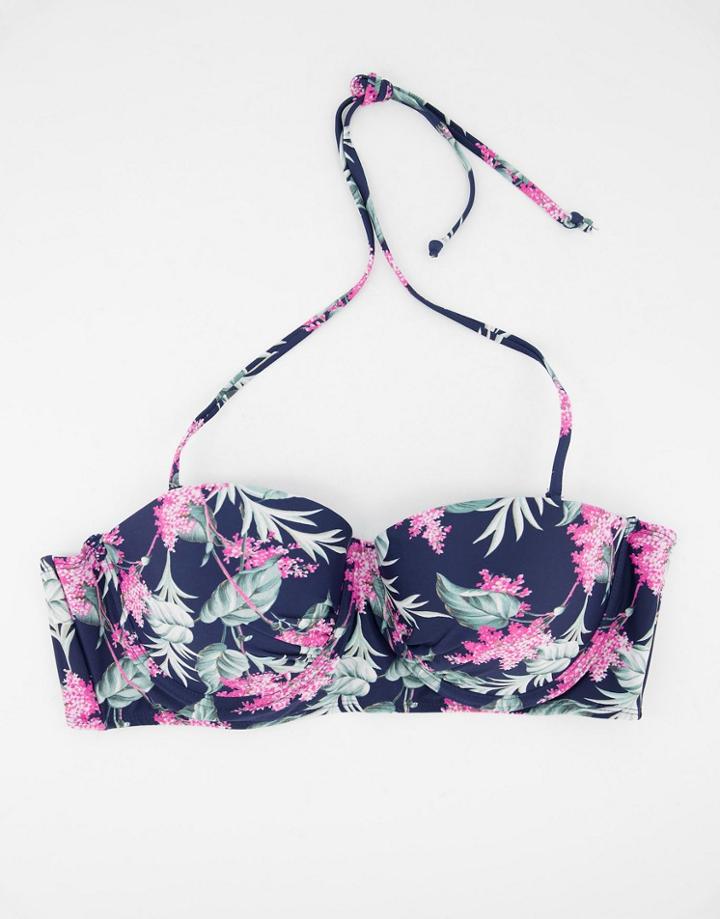 Oasis Cupped Bikini Top In Floral-multi