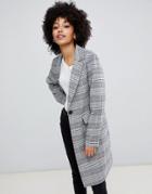 New Look Tailored Coat In Mixed Check - Multi