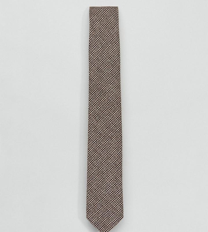 Heart & Dagger Dogstooth Tie - Brown