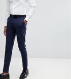 Asos Design Tall Skinny Smart Pants In Navy - Navy