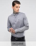 Noose & Monkey Skinny Oxford Shirt - Black
