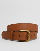 Abercrombie & Fitch Core Leather Belt In Brown - Brown