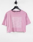 Calvin Klein Performance Drop Shoulder T-shirt In Pink