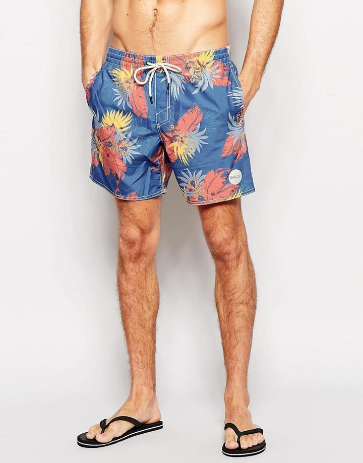 O'neill Hawaiian Swim Shorts In Blue - Blue