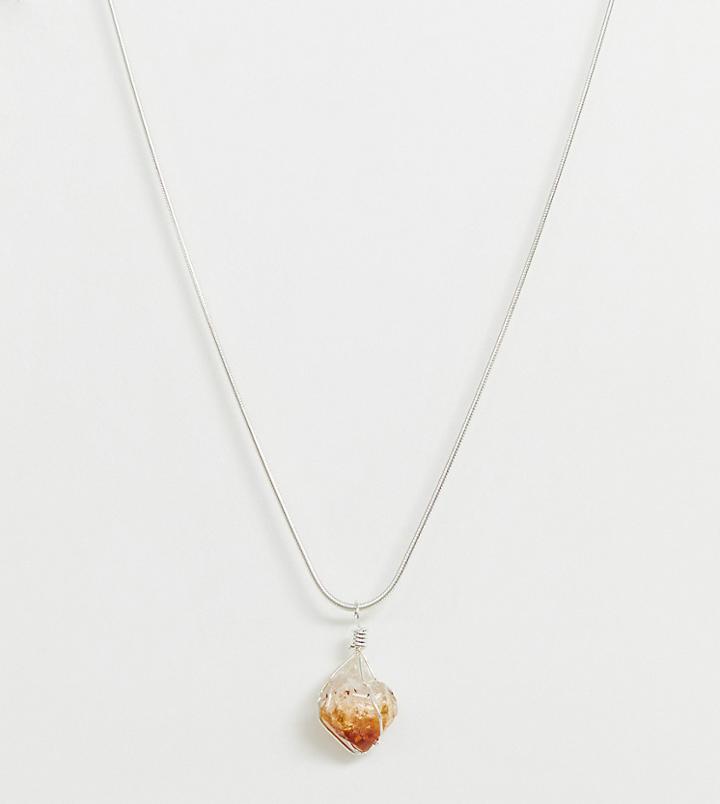 Ch By Calum Citrine Crystal Of Success & Prosperity Necklace - Orange
