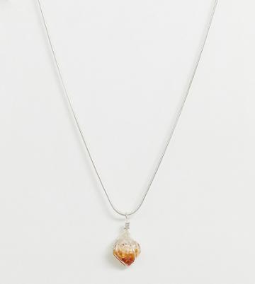 Ch By Calum Citrine Crystal Of Success & Prosperity Necklace - Orange