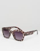 Minkpink Printed Square Frame Sunglasses - Brown