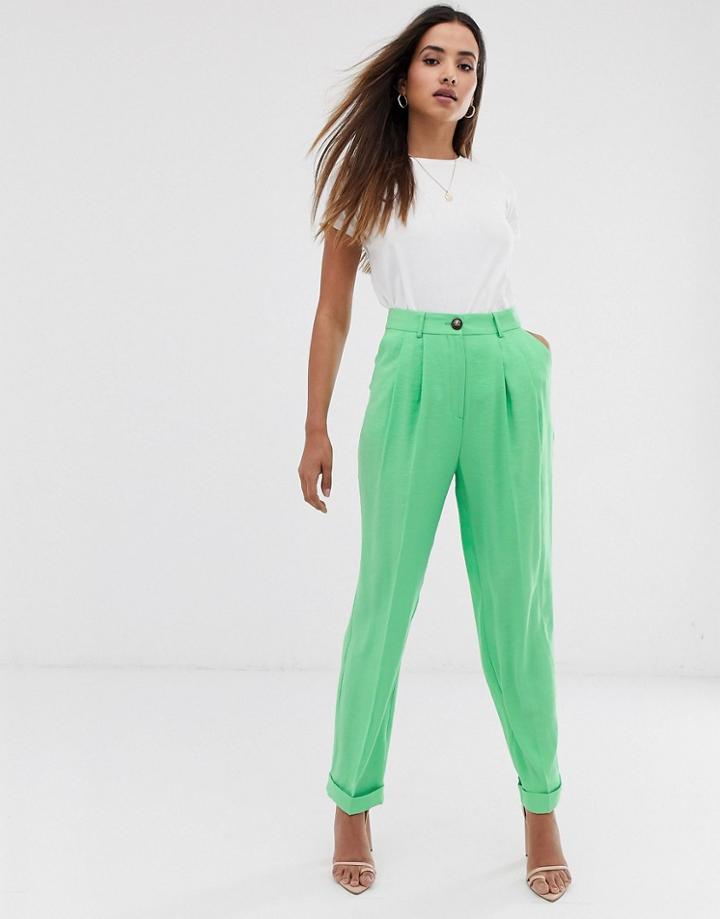 Asos Design Ultimate Tapered Pants In Apple Green