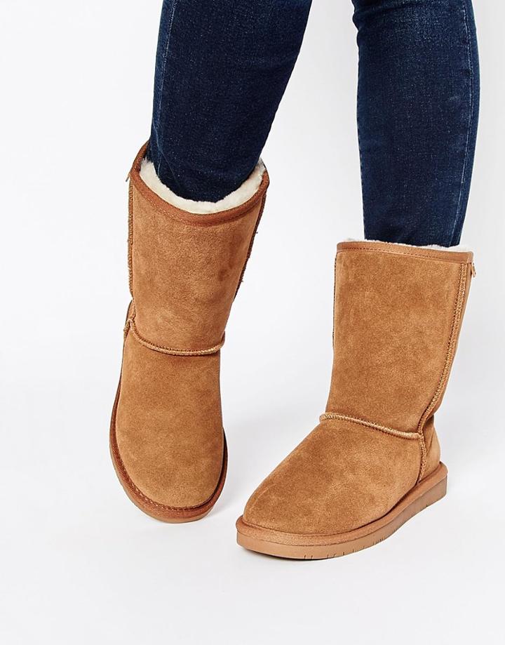 Minnetonka Olympia Golden Tan Boots - Tan