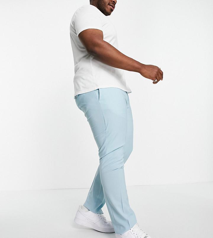 Twisted Tailor Plus Suit Pants In Mint Blue-blues