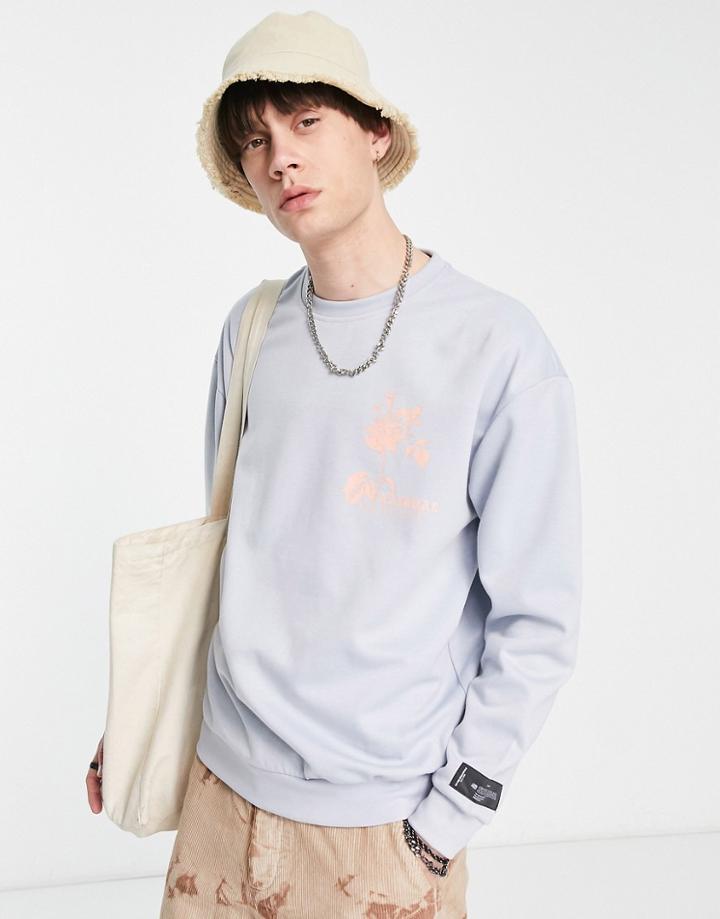 Sixth June Regular Fit Sweatshirt In Pastel Blue