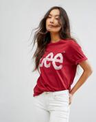 Lee Boyfriend Logo T Shirt - Red
