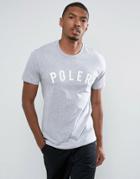 Poler T-shirt With State Logo - Gray