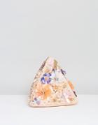 Asos Summer Embellished Triangle Clutch Bag - Multi