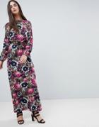 Vila Floral Printed Maxi Dress-multi