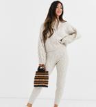 Asos Design Petite Two-piece Cable Jogger-beige