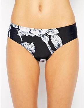 Talulah Make You Mine Bikini Bottom With Mixed Back Print - Black Floral Print