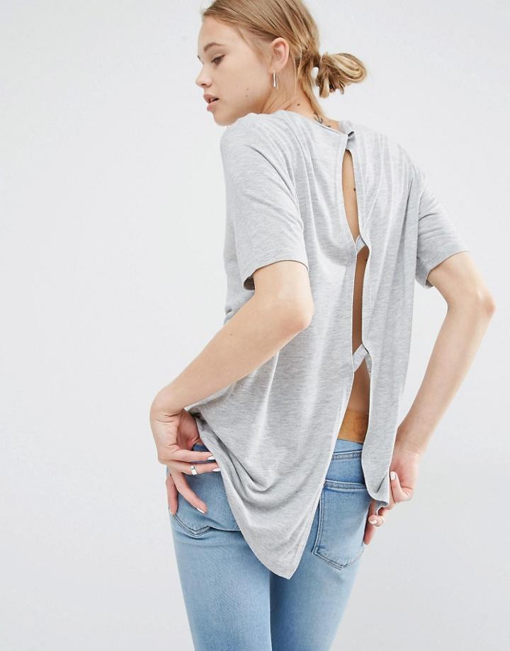 Cheap Monday Open Back T-shirt - Gray