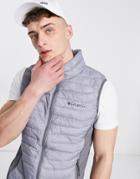 Columbia Powder Pass Vest In Gray-grey