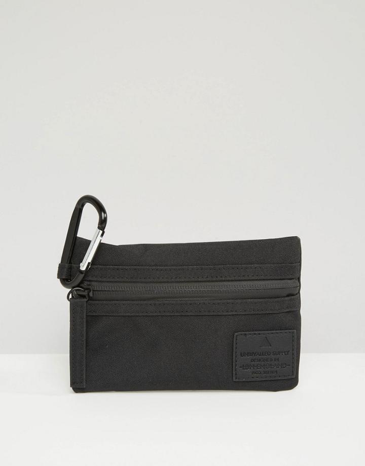 Asos Clip On Wallet In Black - Black