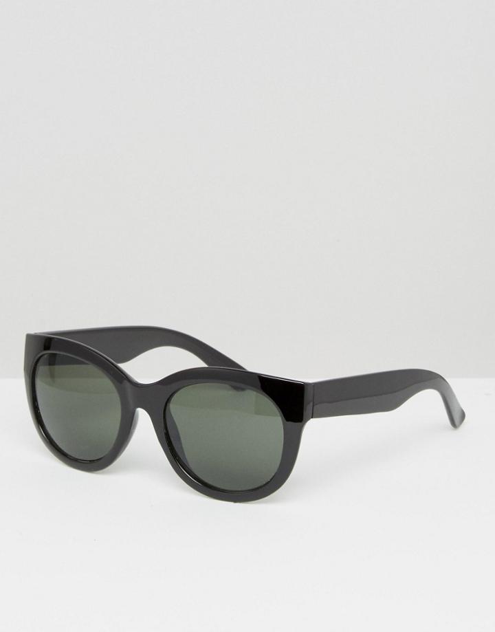Monki Cat Eye Sunglasses - Black