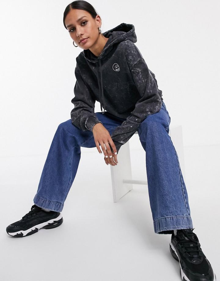 Cheap Monday Form Washed Dye Hoodie With Tiny Skull Logo
